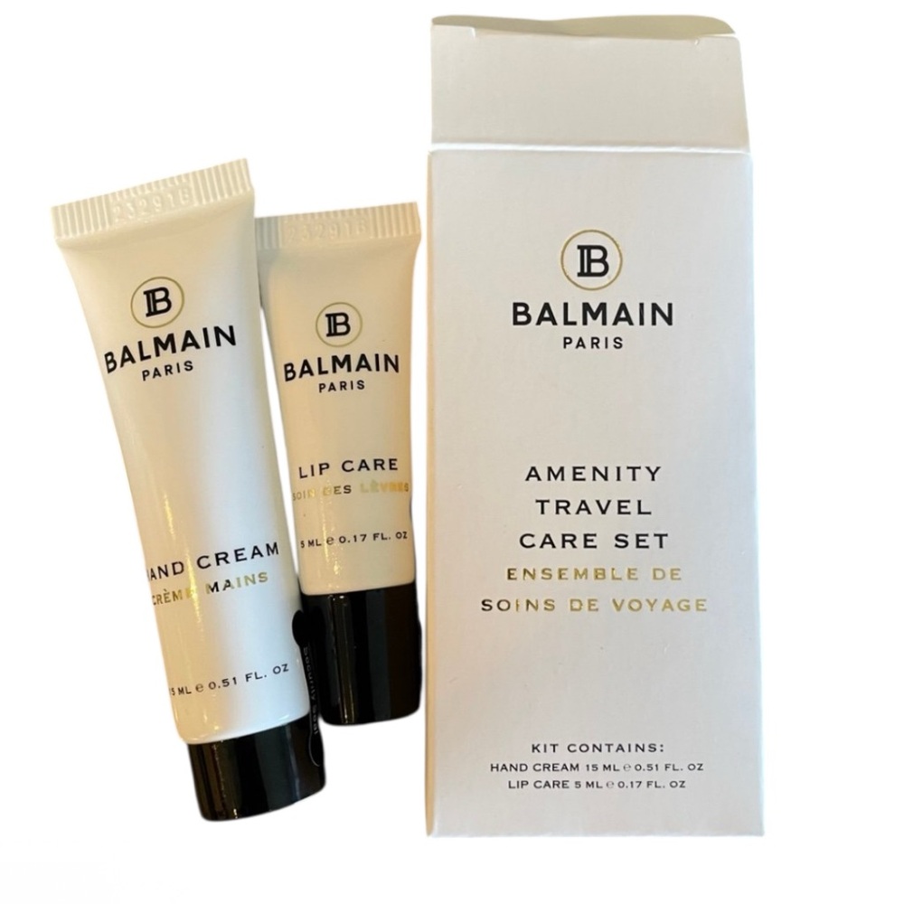 Balmain Hand Cream and Lip Care - Elegant White and Black